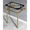 Fauceture Templeton 24" x 20-3/8" x 33-3/16" Brass Console Sink Legs, Brass VBH282033SB - alternate 2
